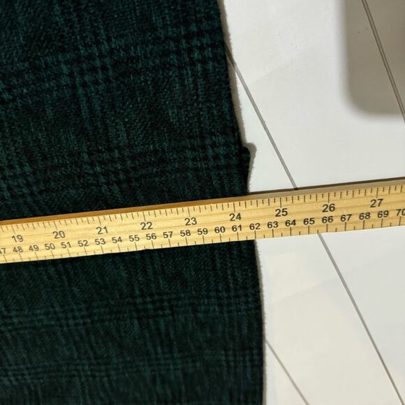 Simply Styled Black Green Plaid Stretch Long Modest Pencil Skirt Women’s Medium - Picture 4 of 5